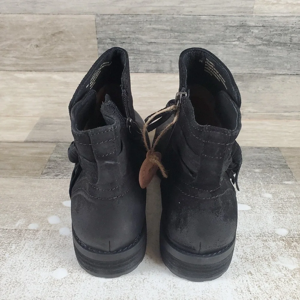 Sofft Blake Womens Booties Sz 9 M Black Suede Waterproof Side Zip Ankle Boots - Picture 3 of 12